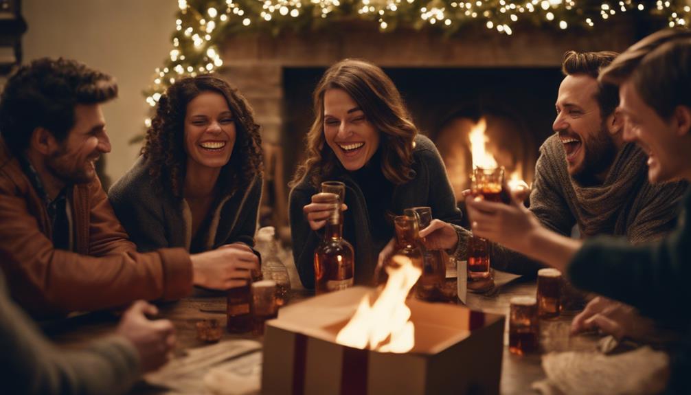 whiskey filled christmas gift exchange